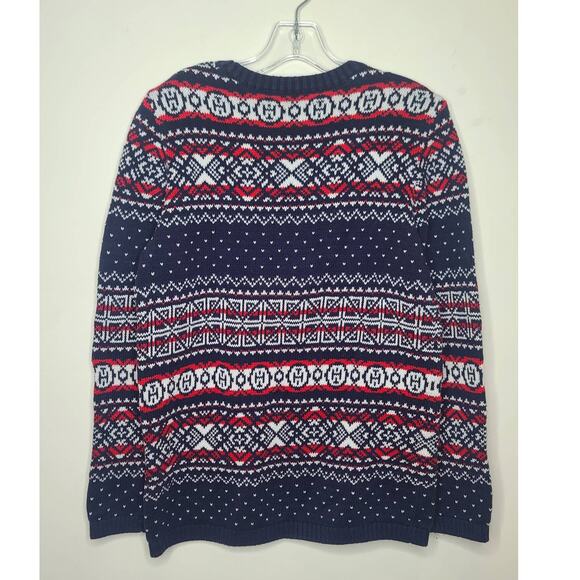 Tommy Hilfiger red white blue cotton sweater - medium - Picture 3 of 4